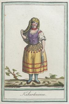 Costumes de Différents Pays, Kabardinienne c1797. Creators: Jacques Grasset de Saint-Sauveur, LF Labrousse