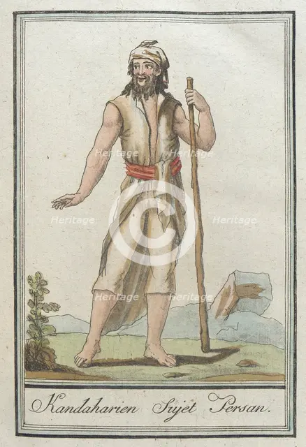 Costumes de Différents Pays, 'Kandaharien Sujet Persan', c1797. Creator: Jacques Grasset de Saint-Sauveur.