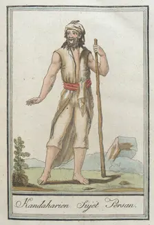 Costumes de Différents Pays, Kandaharien Sujet Persan c1797. Creator: Jacques Grasset de Saint-Sauveur
