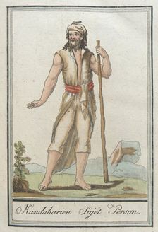 Costumes de Différents Pays, Kandaharien Sujet Persan c1797. Creator: Jacques Grasset de Saint-Sauveur