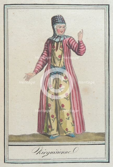 Costumes de Différents Pays, 'Kirguisienne', c1797. Creators: Jacques Grasset de Saint-Sauveur, LF Labrousse.