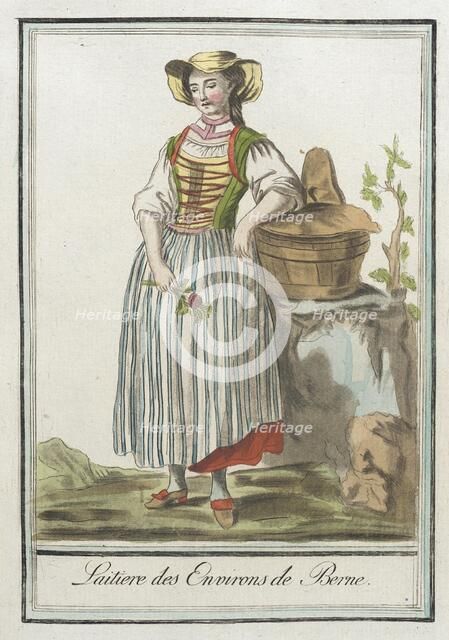 Costumes de Différents Pays, 'Laitiere des Environs de Berne', c1797. Creator: Jacques Grasset de Saint-Sauveur.