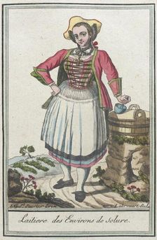 Costumes de Différents Pays, Laitiere des Environs de Solure c1797. Creator: Jacques Grasset de Saint-Sauveur