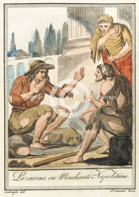 Costumes de Différents Pays, 'Lazarons, ou Mendiants Napolitains', c1797. Creator: Jacques Grasset de Saint-Sauveur.