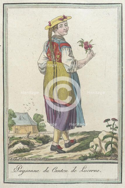 Costumes de Différents Pays, 'Paysanne du Canton de Lucerne', c1797. Creators: Jacques Grasset de Saint-Sauveur, LF Labrousse.