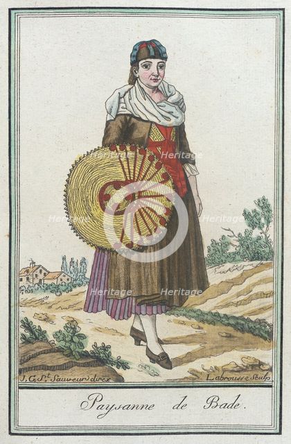 Costumes de Différents Pays, 'Paysanne de Bade', c1797. Creator: Jacques Grasset de Saint-Sauveur.
