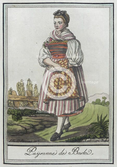 Costumes de Différents Pays, 'Paysanne de Basle', c1797. Creators: Jacques Grasset de Saint-Sauveur, LF Labrousse.