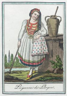 Costumes de Différents Pays, Paysanne de L'Argow c1797. Creators: Jacques Grasset de Saint-Sauveur, LF Labrousse
