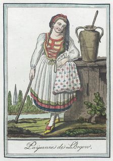Costumes de Différents Pays, Paysanne de L'Argow c1797. Creators: Jacques Grasset de Saint-Sauveur, LF Labrousse