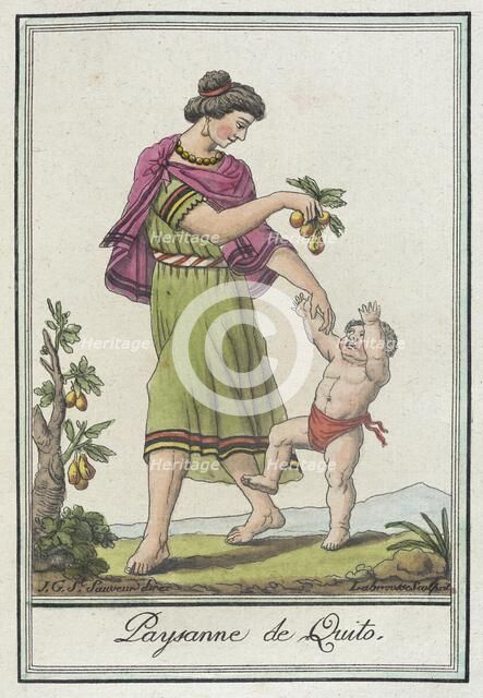 Costumes de Différents Pays, 'Paysanne de Quito', c1797. Creator: Jacques Grasset de Saint-Sauveur.