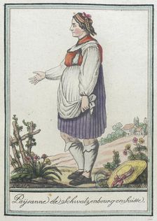 Costumes de Différents Pays, Paysanne de Schwatzenbourgenghusse c1797. Creators: Jacques Grasset de Saint-Sauveur, LF Labrousse