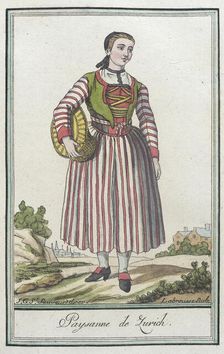 Costumes de Différents Pays, Paysanne de Zurich c1797. Creators: Jacques Grasset de Saint-Sauveur, LF Labrousse