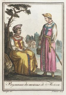 Costumes de Différents Pays, Paysannes des Environs de Moscow c1797. Creators: Jacques Grasset de Saint-Sauveur, LF Labrousse