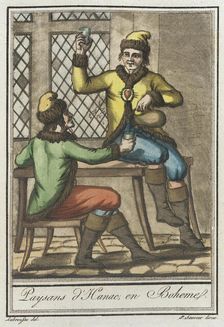 Costumes de Différents Pays, Paysans d'Hanac, en Bohême c1797. Creators: Jacques Grasset de Saint-Sauveur, LF Labrousse