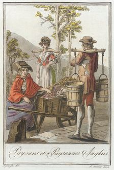 Costumes de Différents Pays, Paysans et Paysannes Anglais c1797. Creators: Jacques Grasset de Saint-Sauveur, LF Labrousse