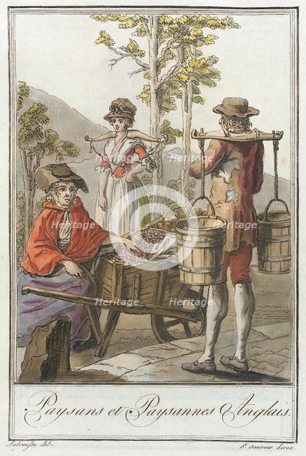 Costumes de Différents Pays, 'Paysans et Paysannes Anglais', c1797. Creators: Jacques Grasset de Saint-Sauveur, LF Labrousse.