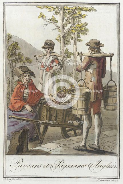 Costumes de Différents Pays, 'Paysans et Paysannes Anglais', c1797. Creators: Jacques Grasset de Saint-Sauveur, LF Labrousse.