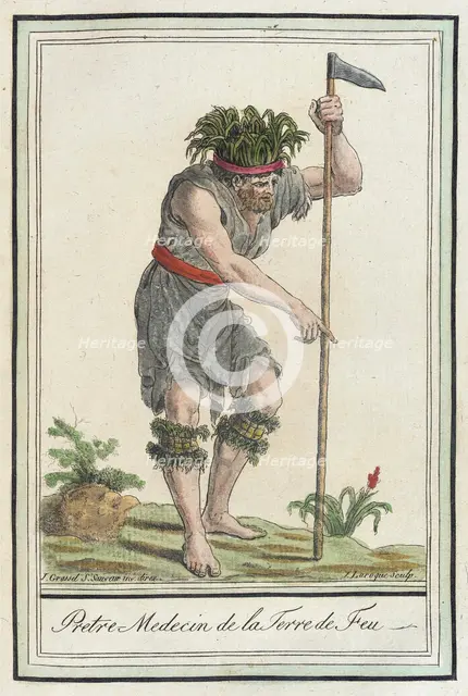 Costumes de Différents Pays, 'Pretre Medicin de la Terre de Feu', c1797. Creators: Jacques Grasset de Saint-Sauveur, LF Labrousse.