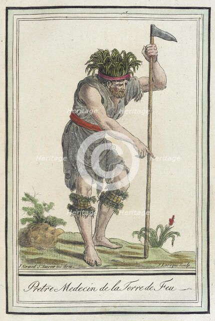 Costumes de Différents Pays, 'Pretre Medicin de la Terre de Feu', c1797. Creators: Jacques Grasset de Saint-Sauveur, LF Labrousse.