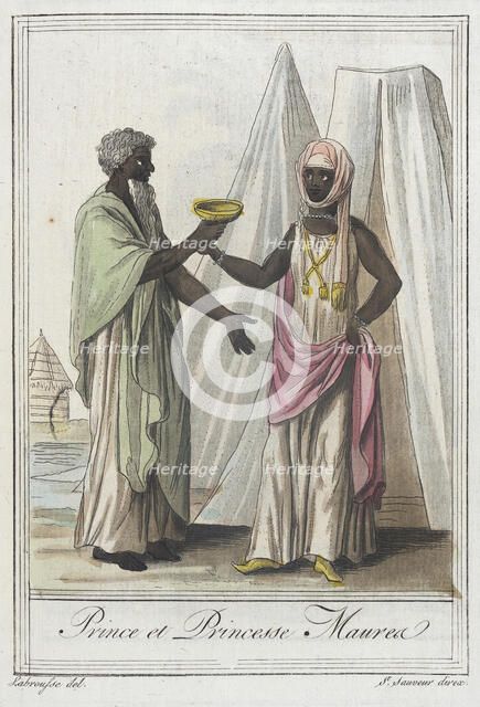 Costumes de Différents Pays, 'Prince et Princesse Maurea', c1797. Creators: Jacques Grasset de Saint-Sauveur, LF Labrousse.