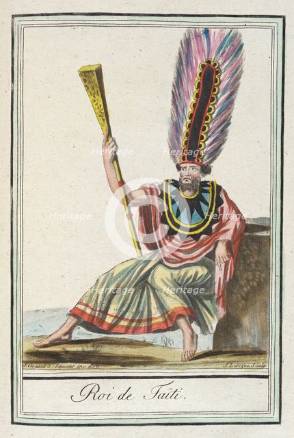 Costumes de Différents Pays, 'Roi de Taïti', c1797. Creators: Jacques Grasset de Saint-Sauveur, LF Labrousse.