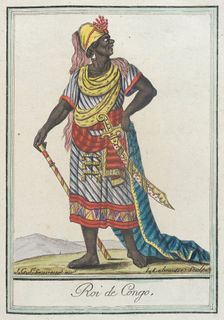 Costumes de Différents Pays, Roi de Congo c1797. Creators: Jacques Grasset de Saint-Sauveur, LF Labrousse