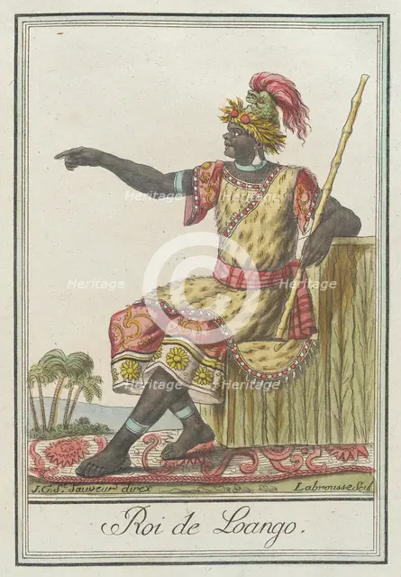 Costumes de Différents Pays, 'Roi de Loango', c1797. Creators: Jacques Grasset de Saint-Sauveur, LF Labrousse.