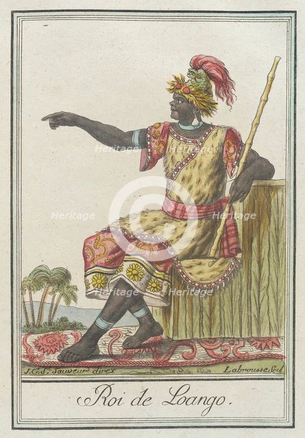 Costumes de Différents Pays, 'Roi de Loango', c1797. Creators: Jacques Grasset de Saint-Sauveur, LF Labrousse.