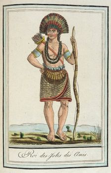 Costumes de Différents Pays, Roi des Ysles des Amis c1797. Creator: Jacques Grasset de Saint-Sauveur