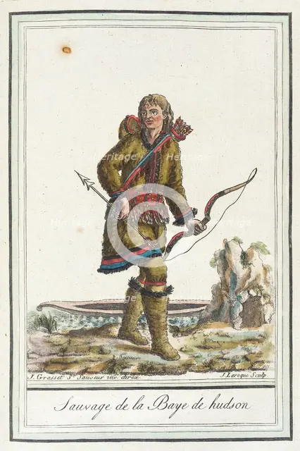 Costumes de Différents Pays, 'Sauvage de la Baye de Hudson', c1797. Creator: Jacques Grasset de Saint-Sauveur.