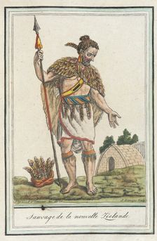 Costumes de Différents Pays, Sauvage de la Nouvelle Zéelande c1797. Creators: Jacques Grasset de Saint-Sauveur, LF Labrousse