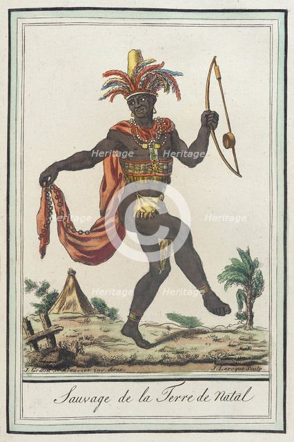 Costumes de Différents Pays, 'Sauvage de la Terre de Natal', c1797. Creators: Jacques Grasset de Saint-Sauveur, LF Labrousse.