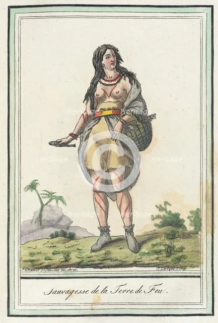 Costumes de Différents Pays, 'Sauvagesse de la Terre de Feu', c1797. Creator: Jacques Grasset de Saint-Sauveur.