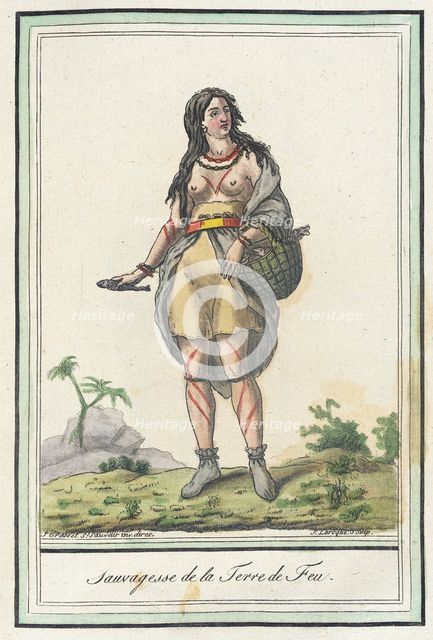 Costumes de Différents Pays, 'Sauvagesse de la Terre de Feu', c1797. Creator: Jacques Grasset de Saint-Sauveur.