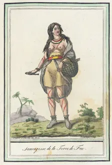 Costumes de Différents Pays, Sauvagesse de la Terre de Feu c1797. Creator: Jacques Grasset de Saint-Sauveur