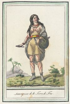 Costumes de Différents Pays, Sauvagesse de la Terre de Feu c1797. Creator: Jacques Grasset de Saint-Sauveur