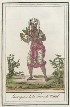 Costumes de Différents Pays, Sauvagesse de la Terre de Natal c1797. Creators: Jacques Grasset de Saint-Sauveur, LF Labrousse