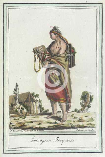 Costumes de Différents Pays, 'Sauvagesse Iroquoise', c1797. Creators: Jacques Grasset de Saint-Sauveur, LF Labrousse.