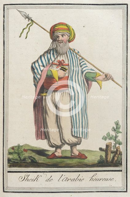 Costumes de Différents Pays, 'Sheik de l'Arabie Heureuse', c1797. Creators: Jacques Grasset de Saint-Sauveur, LF Labrousse.