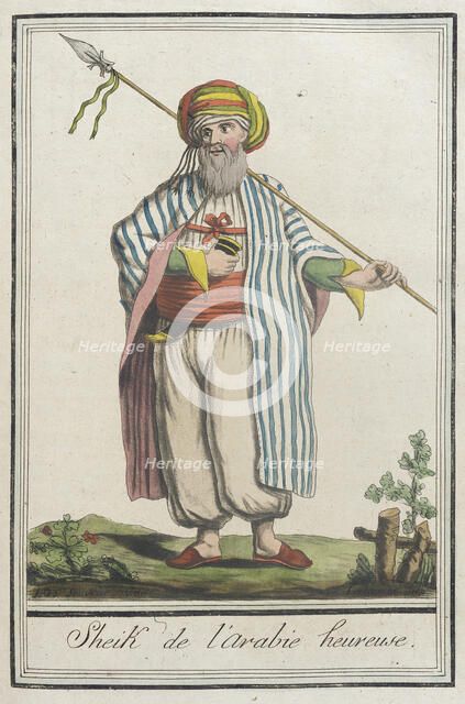 Costumes de Différents Pays, 'Sheik de l'Arabie Heureuse', c1797. Creators: Jacques Grasset de Saint-Sauveur, LF Labrousse.