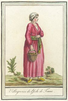 Costumes de Différents Pays, Villageoise de l'Isle de Tinne c1797. Creators: Jacques Grasset de Saint-Sauveur, LF Labrousse