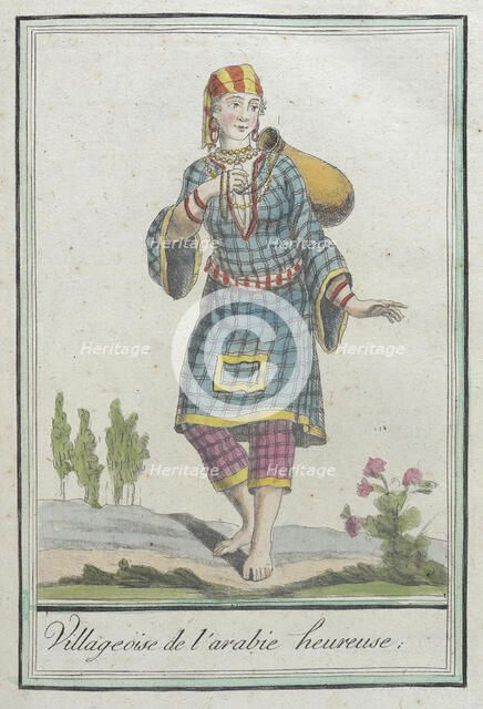 Costumes de Différents Pays, 'Villageoise de l'Arabie Heureuse', c1797. Creators: Jacques Grasset de Saint-Sauveur, LF Labrousse.