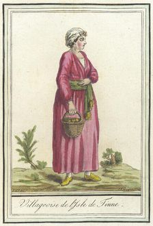 Costumes de Différents Pays, Villageoise de l'Isle de Tinne c1797. Creators: Jacques Grasset de Saint-Sauveur, LF Labrousse