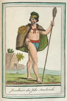 Costumes de Différents Pays, Ynsulaire des Ysles Sandwich c1797. Creators: Jacques Grasset de Saint-Sauveur, LF Labrousse