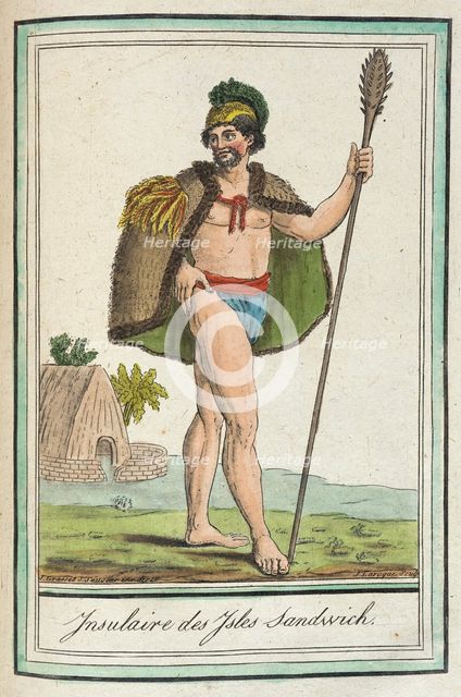 Costumes de Différents Pays, 'Ynsulaire des Ysles Sandwich', c1797. Creators: Jacques Grasset de Saint-Sauveur, LF Labrousse.