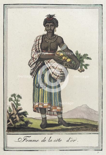 Costumes de Différents Pays,'Femme de la Côte d'Or', c1797. Creator: Jacques Grasset de Saint-Sauveur.