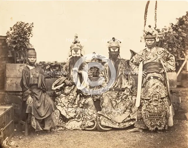 Costumes de Théâtre, Saïgon, Cochinchine, 1866. Creator: Emile Gsell.