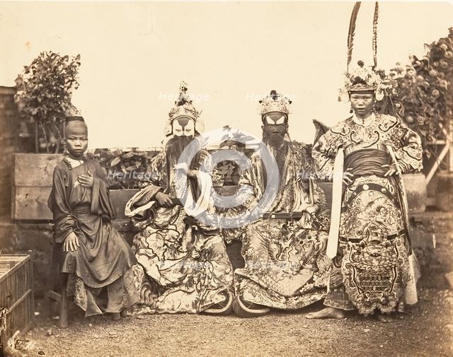 Costumes de Théâtre, Saïgon, Cochinchine, 1866. Creator: Emile Gsell.