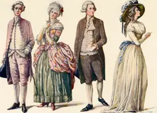 Costumes during the Reign of George III and First Years of the Republic 1778-1790 1903, (1937). Creator: Sophie B Steel