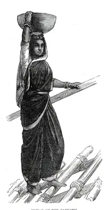 Costumes of Western India, woman of the Carnatic, 1876. Creator: Unknown